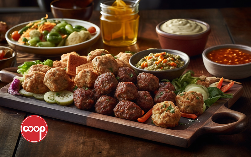 Gluténmentes darált húsgolyók zöldséges ágyon